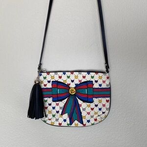 Brighton crossbody purse canvas small “love and Joy” EUC